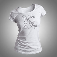 Wake, Pray & Slay Rhinestone Bling Tee