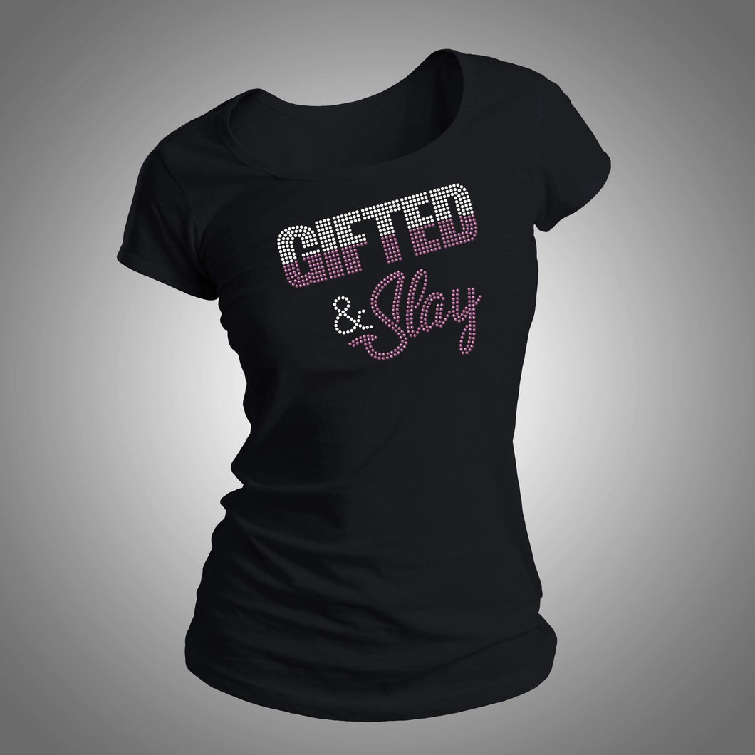 Gifted & Slay Rhinestone Bling T-shirt